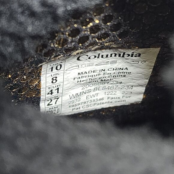 Columbia Boots Womens Size 10 Tan Blue Waterproof Techlite 200g Insulated Winter - Picture 8 of 8